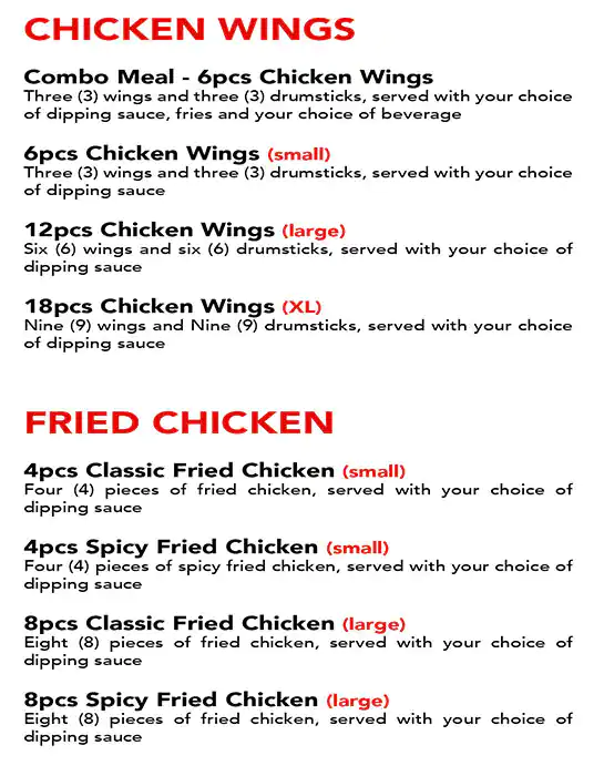 WINGO – House Of Wings Menu, Menu for WINGO – House Of Wings, Halwan Suburb, Sharjah 