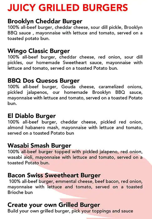 WINGO – House Of Wings Menu, Menu for WINGO – House Of Wings, Halwan Suburb, Sharjah 