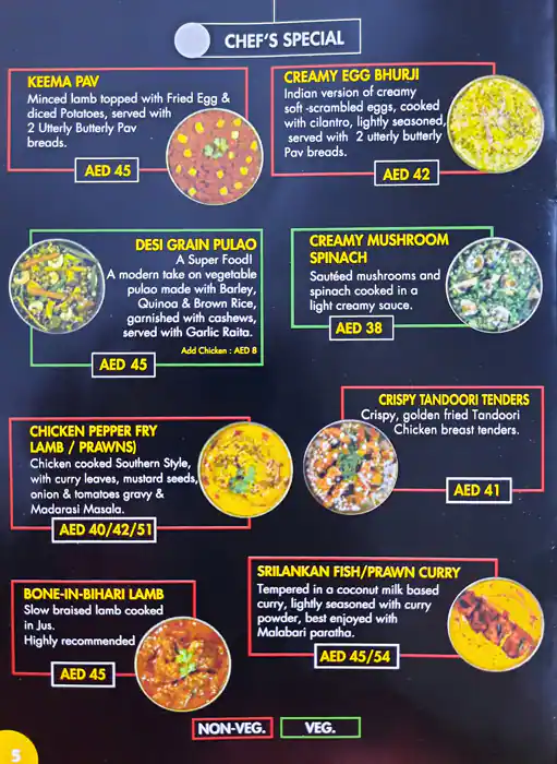 Bombay Canteen Menu, Menu for Bombay Canteen, Al Raha, Abu Dhabi 