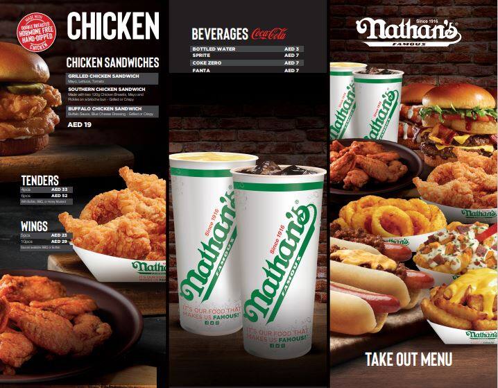 Nathan's Famous - The Flavor of New York Menu 