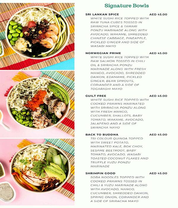 Hokee Poke Menu, Menu for Hokee Poke, Al Nahyan, Abu Dhabi 