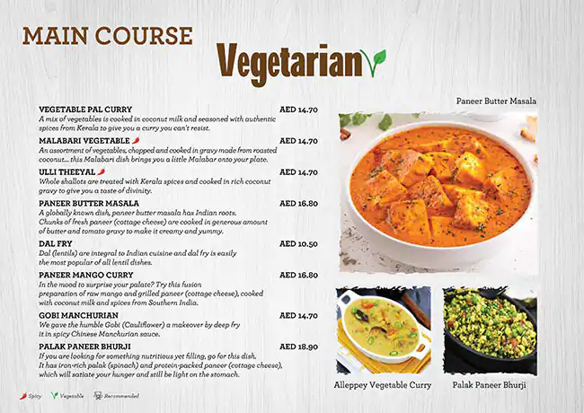 Payyannur Menu, Menu for Payyannur, Madinat Zayed, Abu Dhabi 