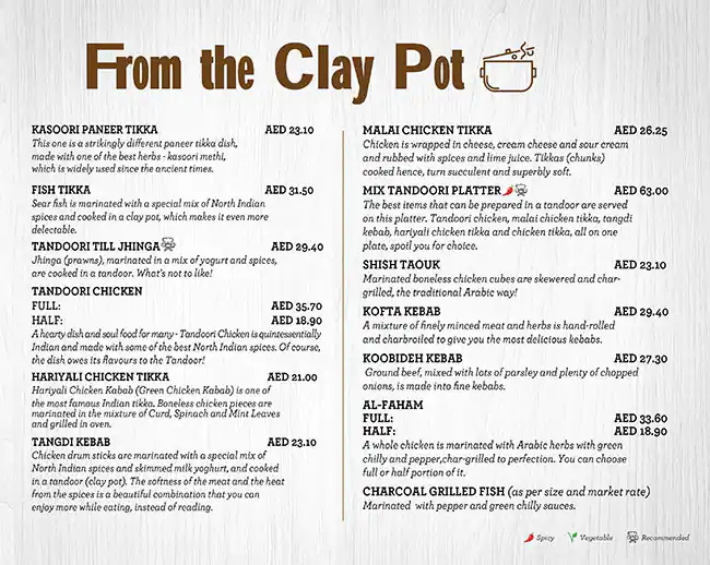 Payyannur Menu, Menu for Payyannur, Madinat Zayed, Abu Dhabi 