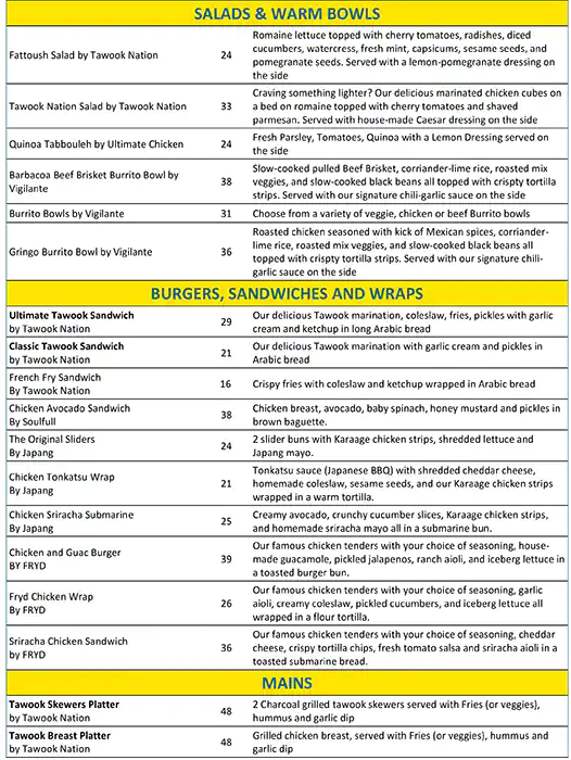 Mix N Match 'N' More Menu, Menu for Mix N Match 'N' More, Al Nahyan, Abu Dhabi 