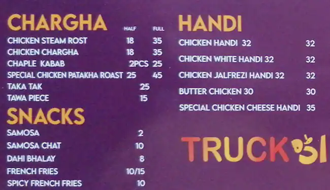 Truck Adda Menu, Menu for Truck Adda, Al Markaziya, Abu Dhabi 