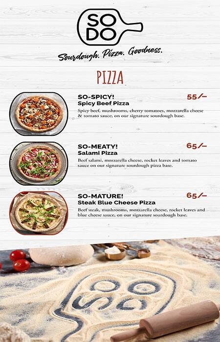 SoDo Sourdough Pizza Menu, Menu for SoDo Sourdough Pizza, Al Majaz, Sharjah 