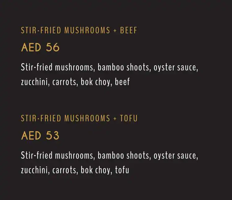 Smoking Doll Menu, Menu for Smoking Doll, Al Raha, Abu Dhabi 