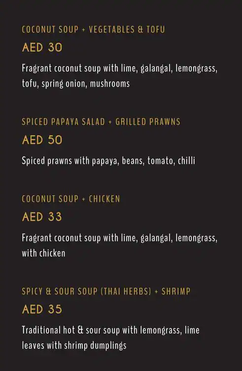 Smoking Doll Menu, Menu for Smoking Doll, Al Raha, Abu Dhabi 