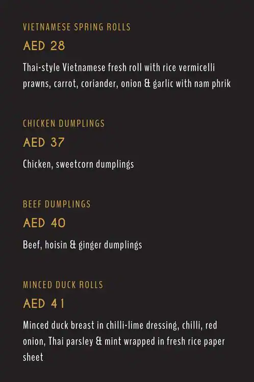 Smoking Doll Menu, Menu for Smoking Doll, Al Raha, Abu Dhabi 