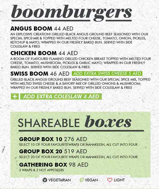 Zaatar w Zeit Menu, Menu for Zaatar w Zeit, University City, Sharjah 