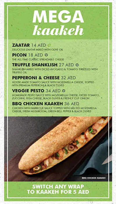 Zaatar w Zeit Menu, Menu for Zaatar w Zeit, University City, Sharjah 