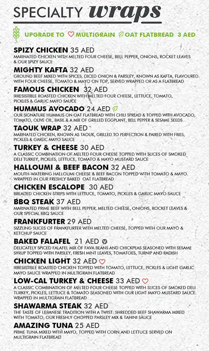 Zaatar w Zeit Menu, Menu for Zaatar w Zeit, University City, Sharjah 