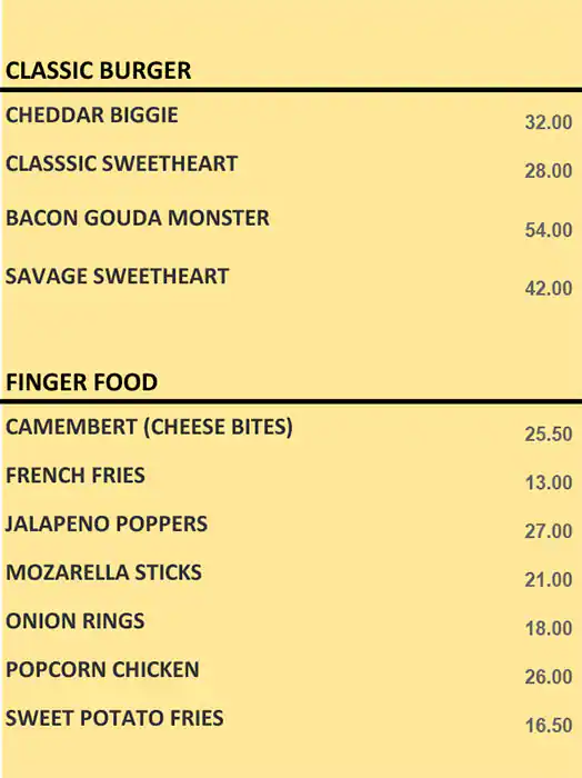 GORILLA BURGER Menu, Menu for GORILLA BURGER, Halwan Suburb, Sharjah 