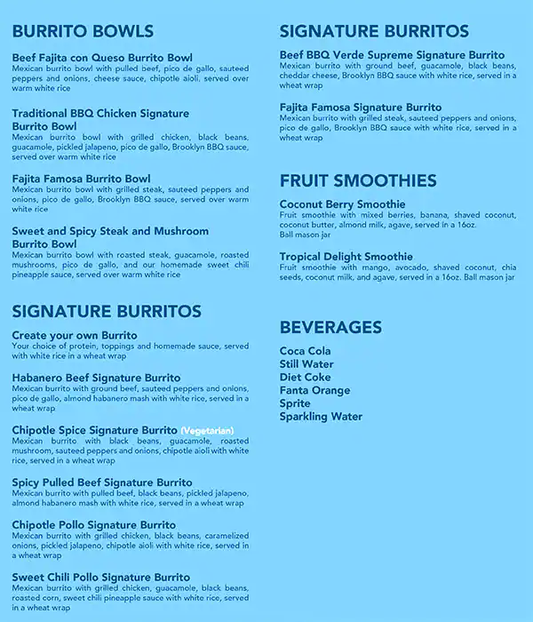 MAYA BLUE - Mexican Menu, Menu for MAYA BLUE - Mexican, Halwan Suburb, Sharjah 