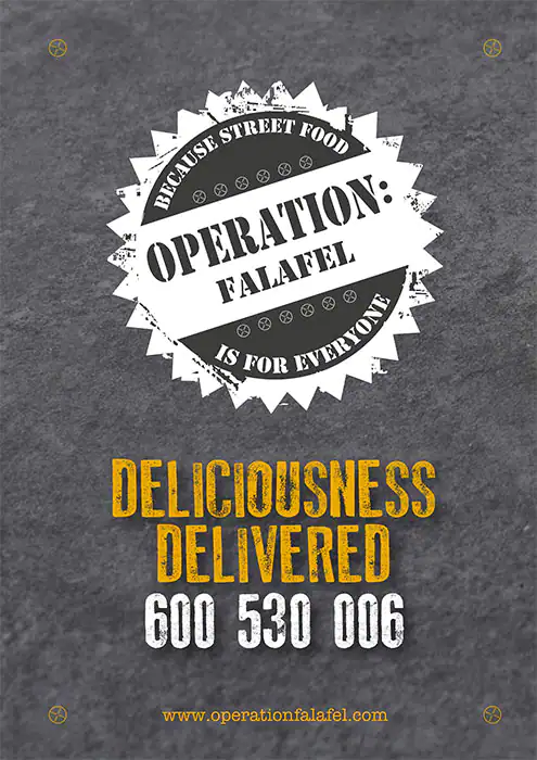 Operation Falafel Menu, Menu for Operation Falafel, Al Majaz, Sharjah 