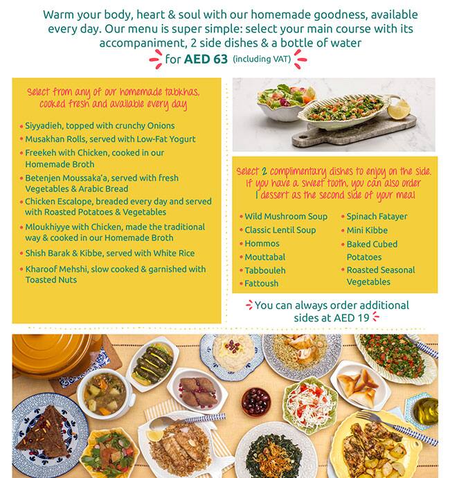 Yawmi – Healthy Lebanese Meals Menu 