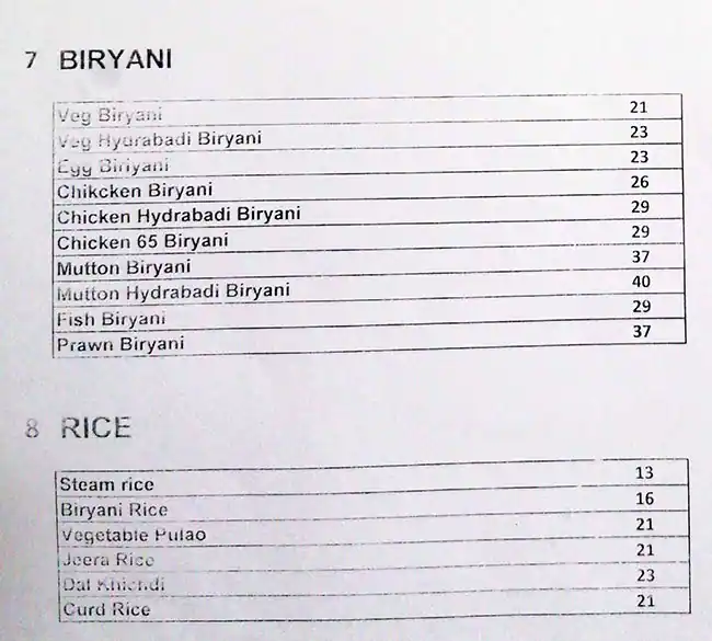 Royal Rajasthan Menu, Menu for Royal Rajasthan, Khalifa City, Abu Dhabi 