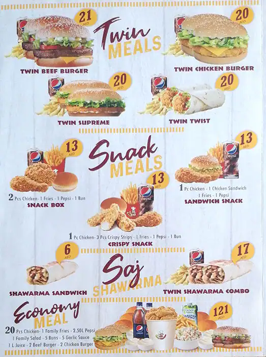 Crispy Chicken  Menu, Menu for Crispy Chicken , Al Khalidiya, Abu Dhabi 