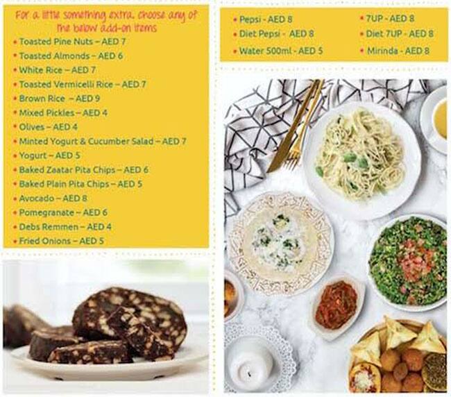 Yawmi – Healthy Lebanese Meals Menu 