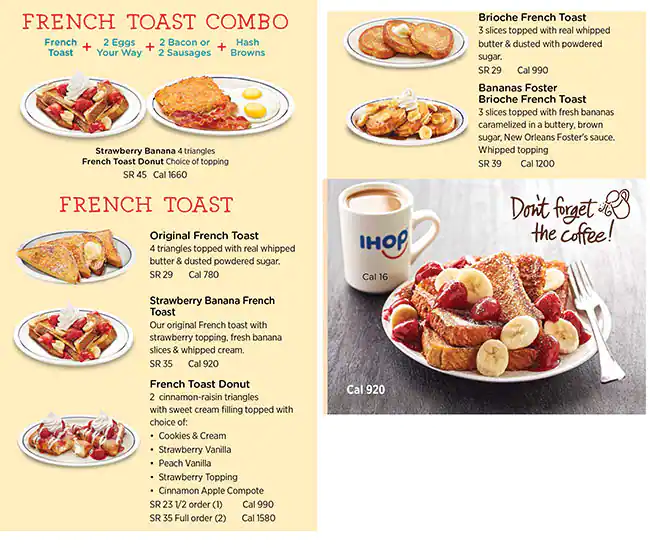 IHOP Menu, Menu for IHOP, Al Nahyan, Abu Dhabi 