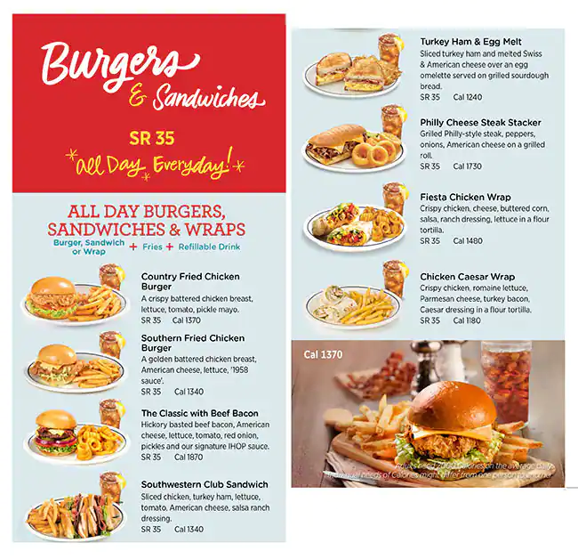 IHOP Menu, Menu for IHOP, Al Nahyan, Abu Dhabi 