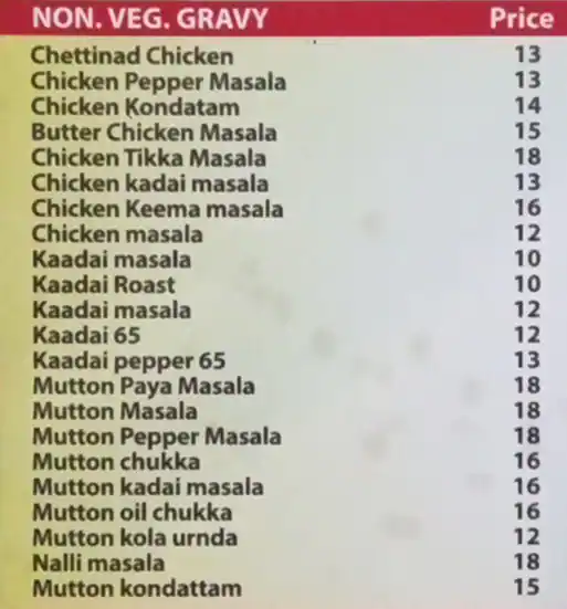 Machan Kadai ( Al Zafran Al Ahmar Cafe ) Menu 