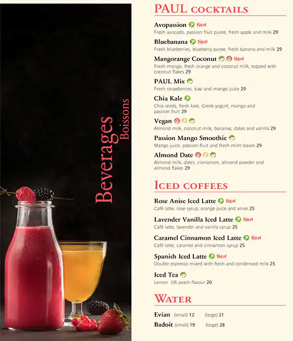 PAUL Bakery & Restaurant - مطعم ومخبز بول Menu 