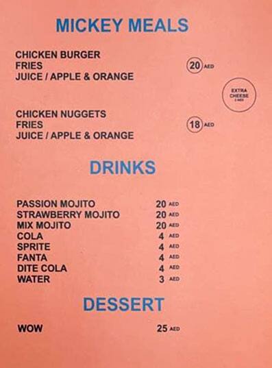 69 Burger Menu, Menu for 69 Burger, Al Jurf, Ajman 