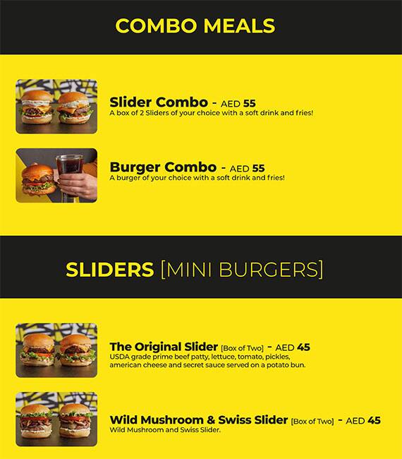 Slider Box Menu, Menu for Slider Box, Al Nahyan, Abu Dhabi 