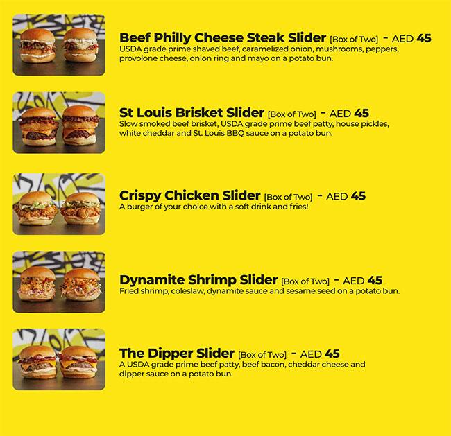 Slider Box Menu, Menu for Slider Box, Al Nahyan, Abu Dhabi 