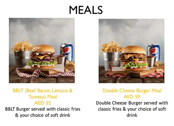 The Burger Fix Menu, Menu for The Burger Fix, Tourist Club Area (Al Zahiyah), Abu Dhabi 