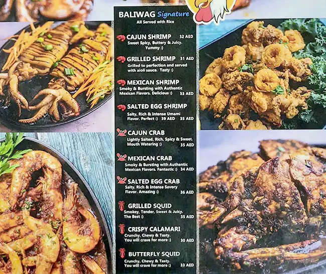 Baliwags Litson Manok Restaurant Menu 