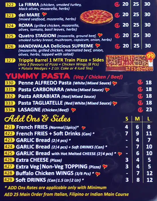 Kathmandu Darbar Restaurant (Handiwalaa) Menu 