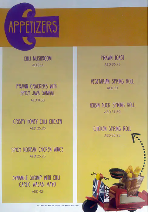 Royal Orchid Menu, Menu for Royal Orchid, Al Raha, Abu Dhabi 