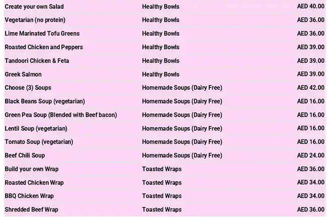 LOVABOWLS Menu, Menu for LOVABOWLS, Halwan Suburb, Sharjah 