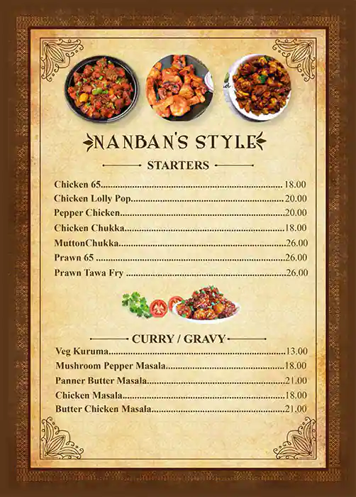 Nanbans Restaurant Menu, Menu for Nanbans Restaurant, Al Bustan, Ajman 