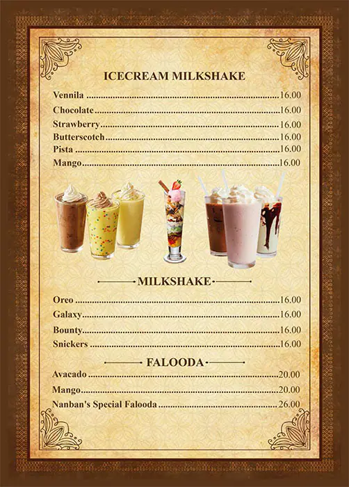 Nanbans Restaurant Menu, Menu for Nanbans Restaurant, Al Bustan, Ajman 