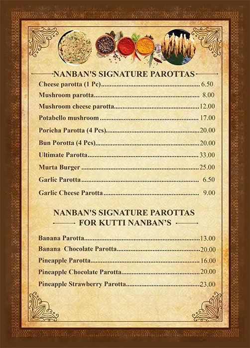 Nanbans Restaurant Menu, Menu for Nanbans Restaurant, Al Bustan, Ajman 