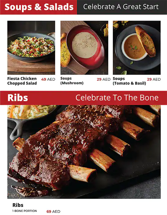 Applebee's Menu, Menu for Applebee's, Al Majaz, Sharjah 