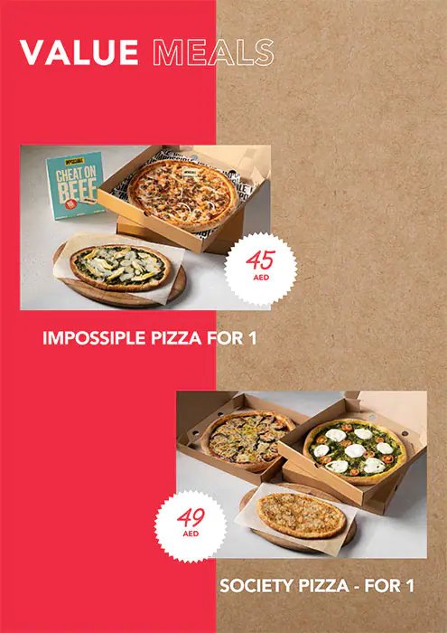 Society Pizza Menu, Menu for Society Pizza, Al Majaz, Sharjah 