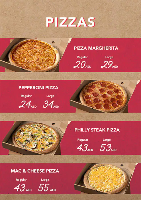 Society Pizza Menu, Menu for Society Pizza, Al Majaz, Sharjah 