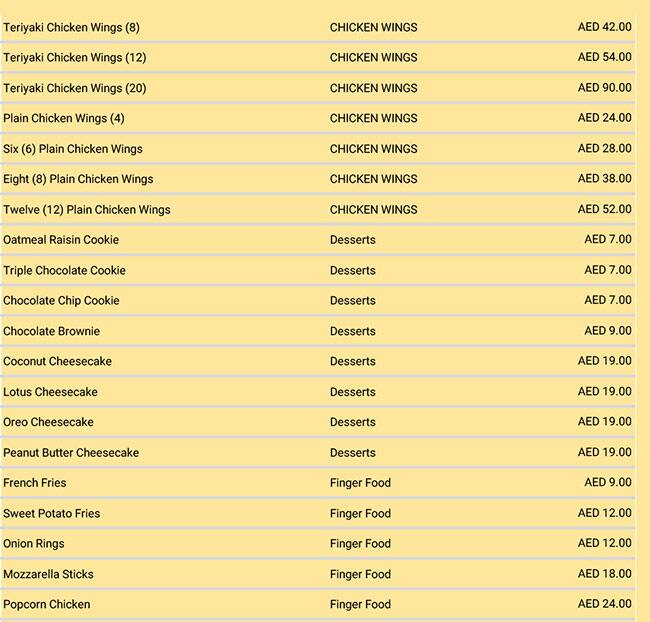 DANNY DOG Menu, Menu for DANNY DOG, Khalifa City, Abu Dhabi 