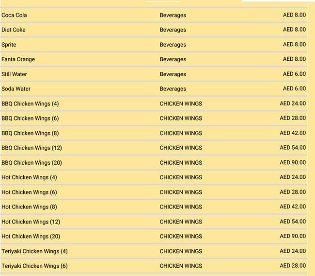 DANNY DOG Menu, Menu for DANNY DOG, Khalifa City, Abu Dhabi 