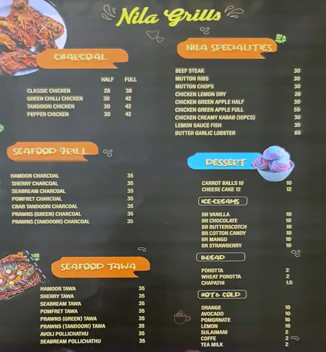 Nila Grills Menu, Menu for Nila Grills, Al Nahda, Sharjah 