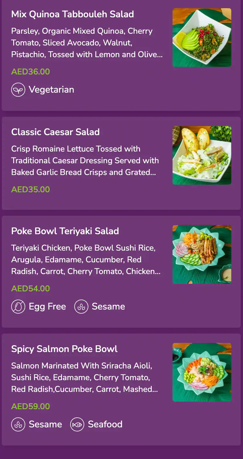 AcaiXpress Menu, Menu for AcaiXpress, Al Nahyan, Abu Dhabi 