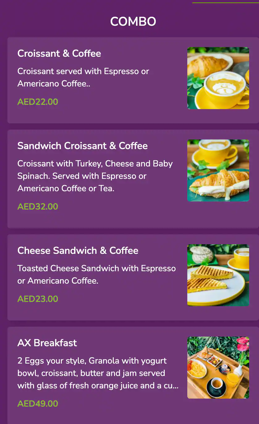 AcaiXpress Menu, Menu for AcaiXpress, Al Nahyan, Abu Dhabi 