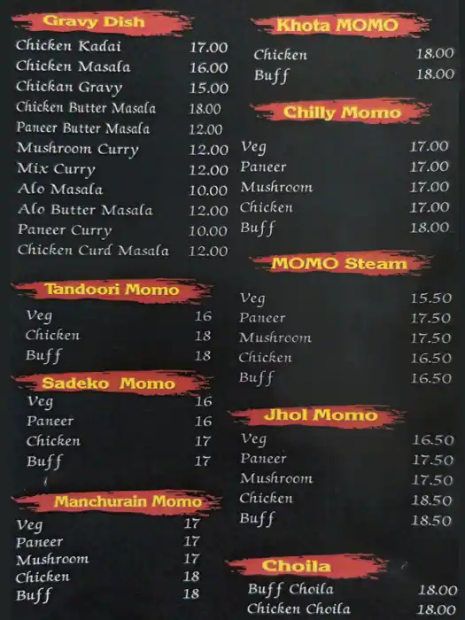 Nepali Town Menu, Menu for Nepali Town, Tourist Club Area (Al Zahiyah), Abu Dhabi 