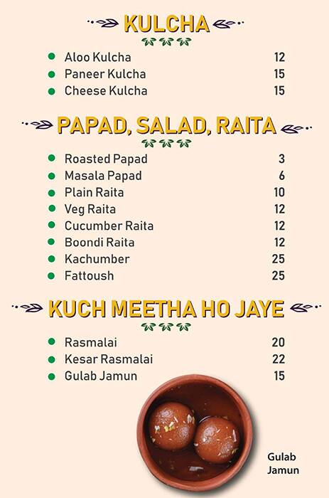 Street Foods by Punjab Grill Menu 