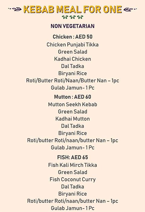 Street Foods by Punjab Grill Menu 