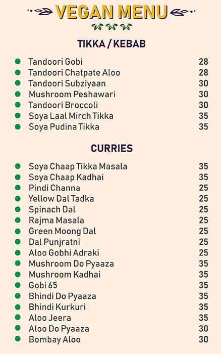 Street Foods by Punjab Grill Menu 